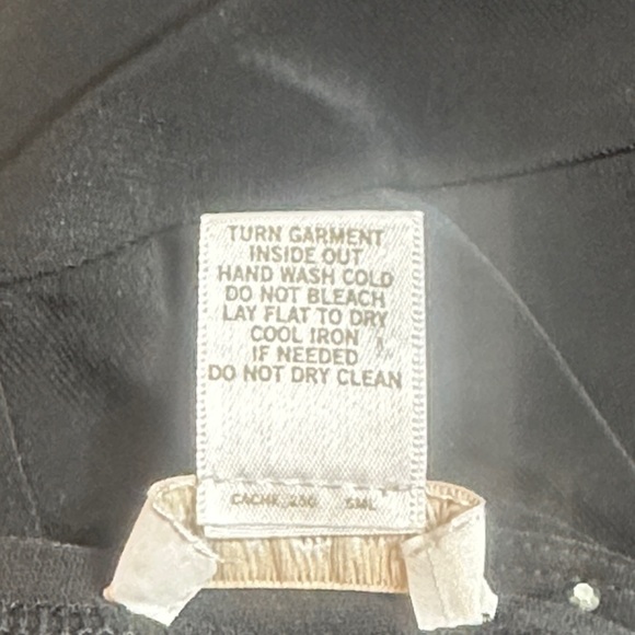 EUC Cache Blong Black Silver Studded Long Sleeve Top, M - Picture 10 of 10